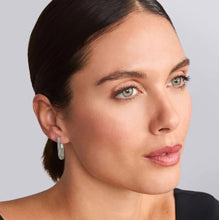 Load image into Gallery viewer, LAGOS Sterling Silver Beaded Linear Hoop Earrings
