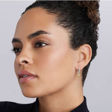 Load image into Gallery viewer, LAGOS Two-Tone Caviar Beaded Huggie Earrings
