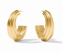 Load image into Gallery viewer, Portofino Gold Statement Hoop Earring
