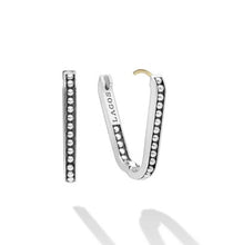 Load image into Gallery viewer, LAGOS Sterling Silver Beaded Linear Hoop Earrings
