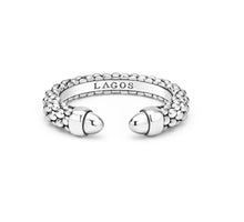 Load image into Gallery viewer, LAGOS Silver Caviar Beaded Mini Versa Stacking Ring
