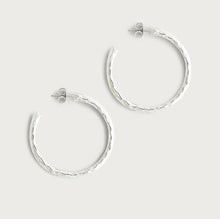 Load image into Gallery viewer, Silver Farrier Medium Hoops
