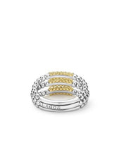 Load image into Gallery viewer, LAGOS Two-Tone Caviar Three Row Ring
