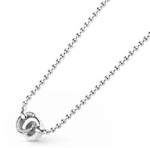 Load image into Gallery viewer, LAGOS Silver Interlocking Diamond Pendant Necklace

