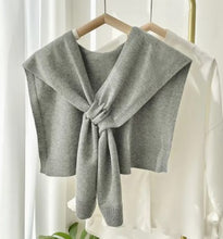 Load image into Gallery viewer, Knitted Crossed Solid Shawl
