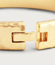 Load image into Gallery viewer, Gold Farrier Wide Hinged Bangle
