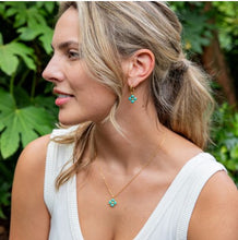 Load image into Gallery viewer, Turquoise Berry Clover Double Sided Charm Necklace

