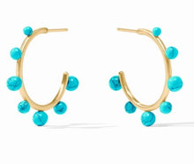 Load image into Gallery viewer, Turquoise Hydra Stone Hoop
