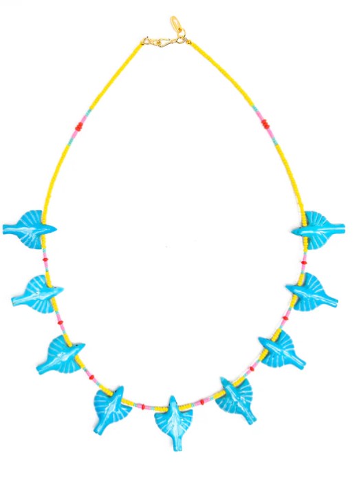 Turquoise Multi Bird Necklace