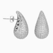 Load image into Gallery viewer, Gold/Silver CZ Drop Shape Earrings
