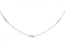 Load image into Gallery viewer, 1.10 ct Graduated Drilled Diamond Station Necklace
