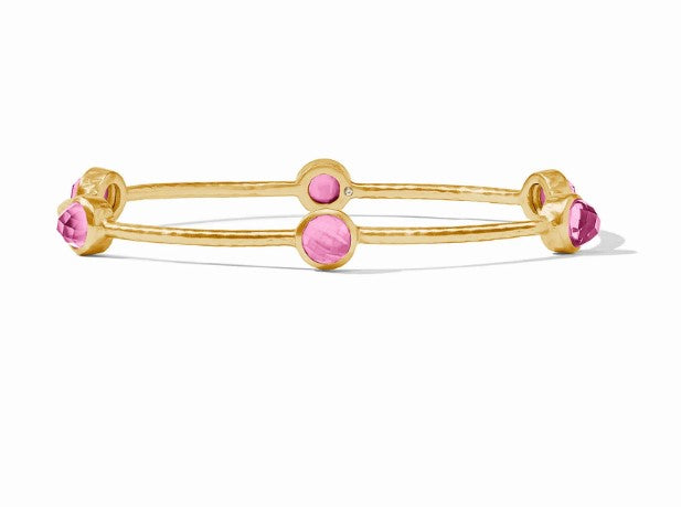 Milano Luxe Iridescent Pink Tourmaline Bangle
