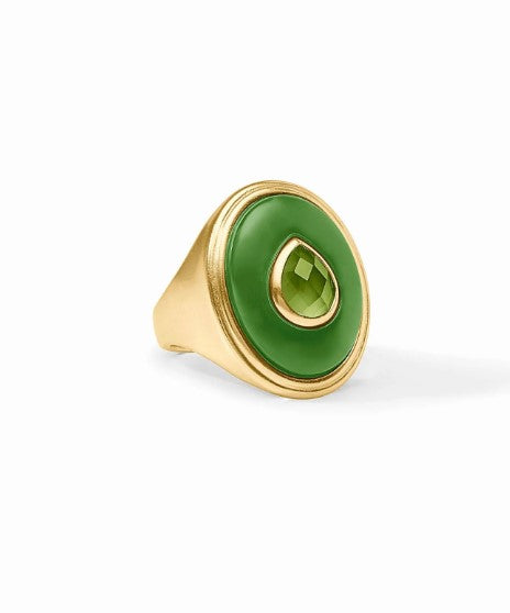 Palmetto Green Carnaby Statement Ring, Size 8