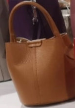 Load image into Gallery viewer, Italian Leather Small Bucket Handbag
