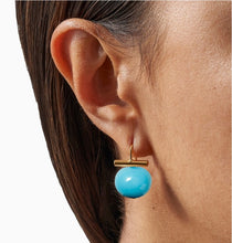 Load image into Gallery viewer, Medium Turquoise Pebble Pearl Earrings
