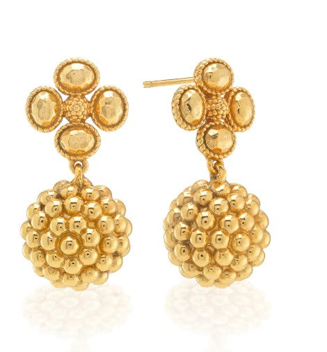 Berry Clover Drop Earrings