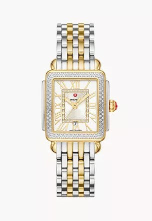 Deco Madison Mid Two-Tone 18K Gold-Plated Diamond Watch