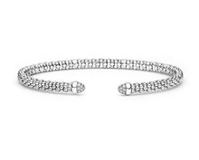 Load image into Gallery viewer, LAGOS Silver Caviar Diamond Mini Versa Torque Bracelet | 3mm
