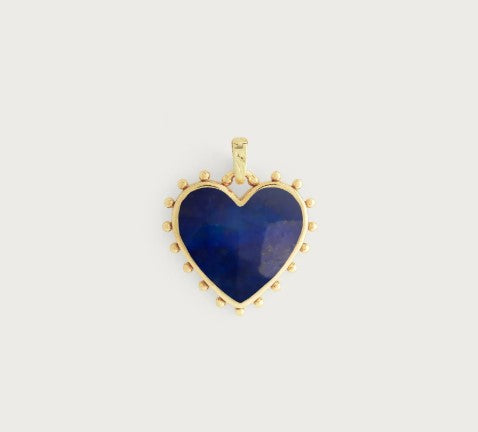 Heart with Stone Charm - Lapis