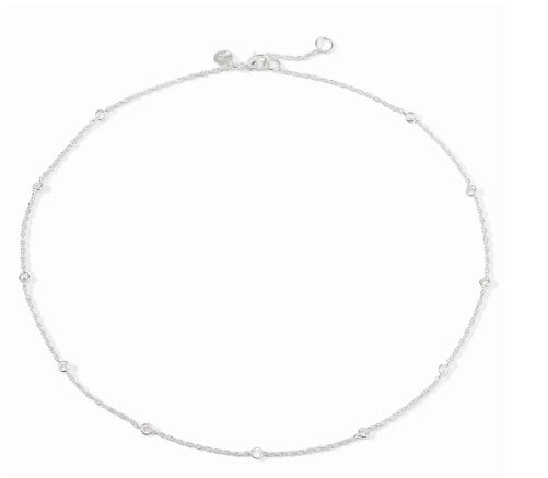 Silver Celeste Delicate Station Necklace