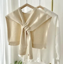 Load image into Gallery viewer, Knitted Crossed Solid Shawl

