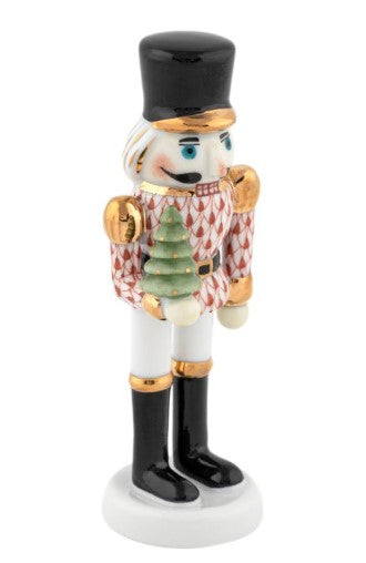 Rust Nutcracker With Christmas Tree