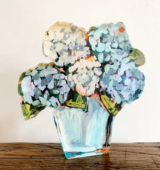 Blue Hydrangea Acrylic Bloom Block Large