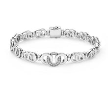 Load image into Gallery viewer, LAGOS Silver Petite Interlocking Diamond Link Bracelet

