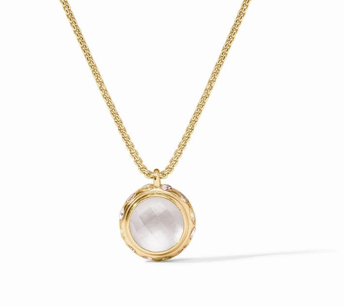 Iridescent Clear Crystal Rainbow Delicate Necklace