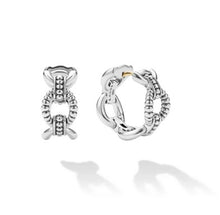 Load image into Gallery viewer, LAGOS Sterling Silver Caviar Link Oval Hoop Earrings
