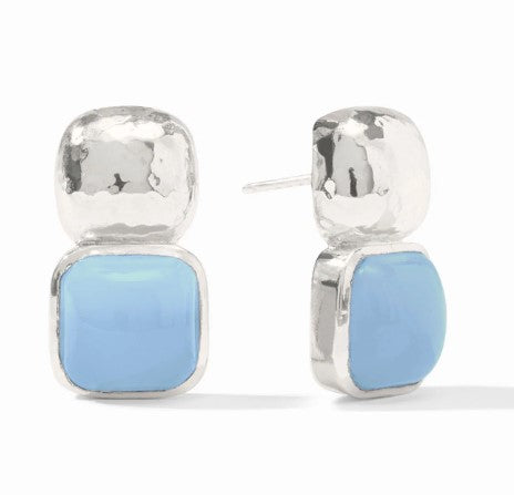 Silver Chalcedony Blue Catalina Earring