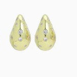 Clear CZ Tear Drop Shape Earrings