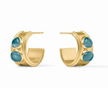 Load image into Gallery viewer, Dolce Iridescent Montana Blue Hoop Earring
