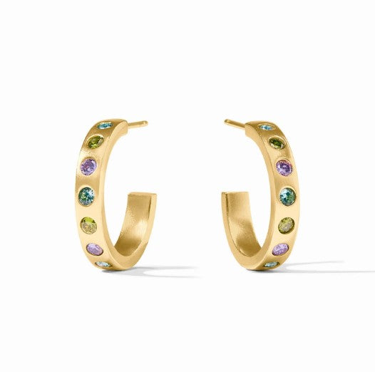 Blue Twilight Rainbow Hoop Earring