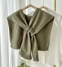Load image into Gallery viewer, Knitted Crossed Solid Shawl
