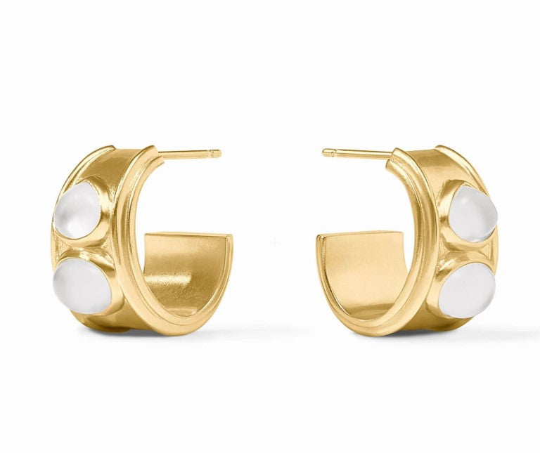 Dolce Iridescent Clear Crystal Hoop Earring
