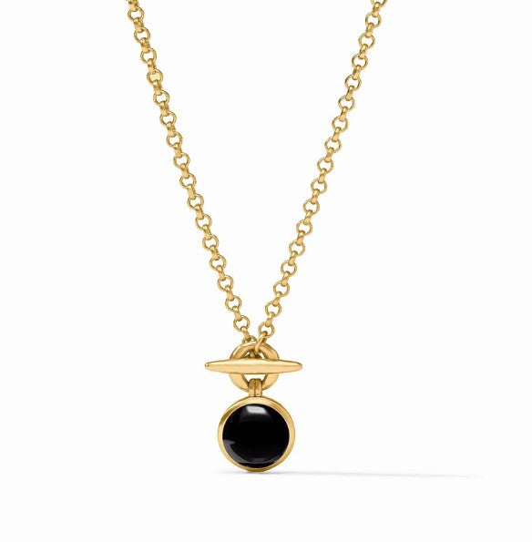 Obsidian Black Solara Solitaire Necklace