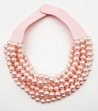 Load image into Gallery viewer, Bling Bella Chunky Pearl Beaded Layered Magnetic Necklace
