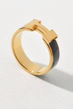 Load image into Gallery viewer, Enamel H Design Ring

