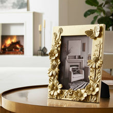 Load image into Gallery viewer, Gold Resin Boho Spring Time Photo Frame, 4x6 inches
