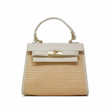 Load image into Gallery viewer, Raffia &amp; Leather Top Handle
