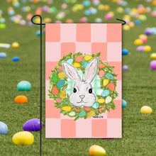 Load image into Gallery viewer, Bunny Egg Wreath Garden Flag
