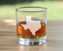 Load image into Gallery viewer, State of Texas Whiskey Rocks Glass - 10 oz.
