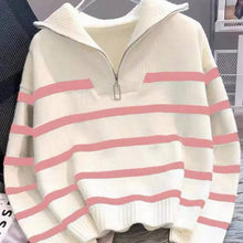 Load image into Gallery viewer, Women's Colorblock Striped Knit Sweater
