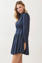 Load image into Gallery viewer, Navy Button Down Mini Dress

