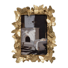 Load image into Gallery viewer, Photo Frame - Gold Resin Butterflies Border,  4x6 in.
