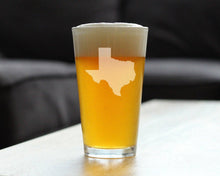Load image into Gallery viewer, State of Texas Pint Glass for Beer - 16 oz.
