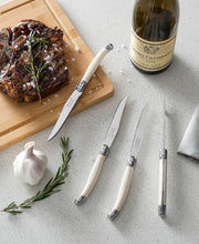 Load image into Gallery viewer, Laguiole Connoisseur 4-Piece Ivory-Colored Steak Knife Set
