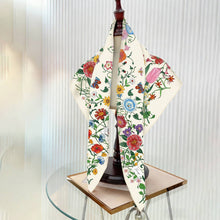 Load image into Gallery viewer, Tulip Floral Twill Silk Women’s Sun Scarf
