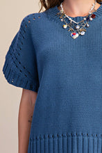 Load image into Gallery viewer, Short-Sleeve Crew-Neck Sweater
